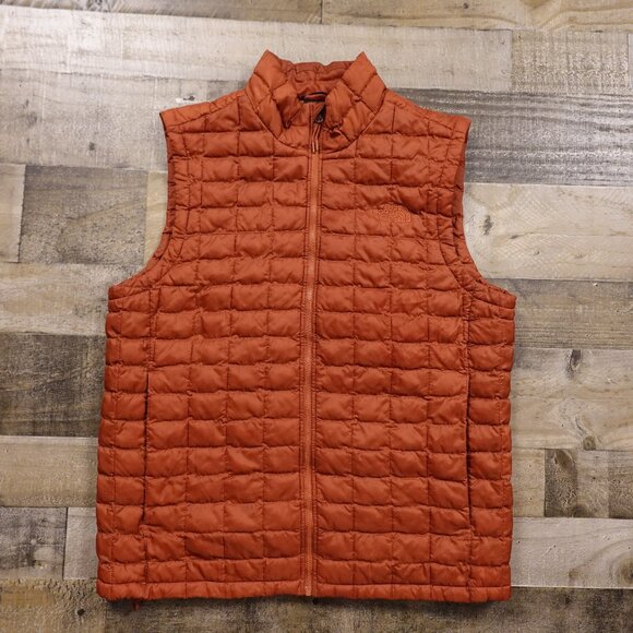 The North Face ThermoBall Eco Vest Men’s Size Large Rust Orange Insulated Puffer - Picture 1 of 13